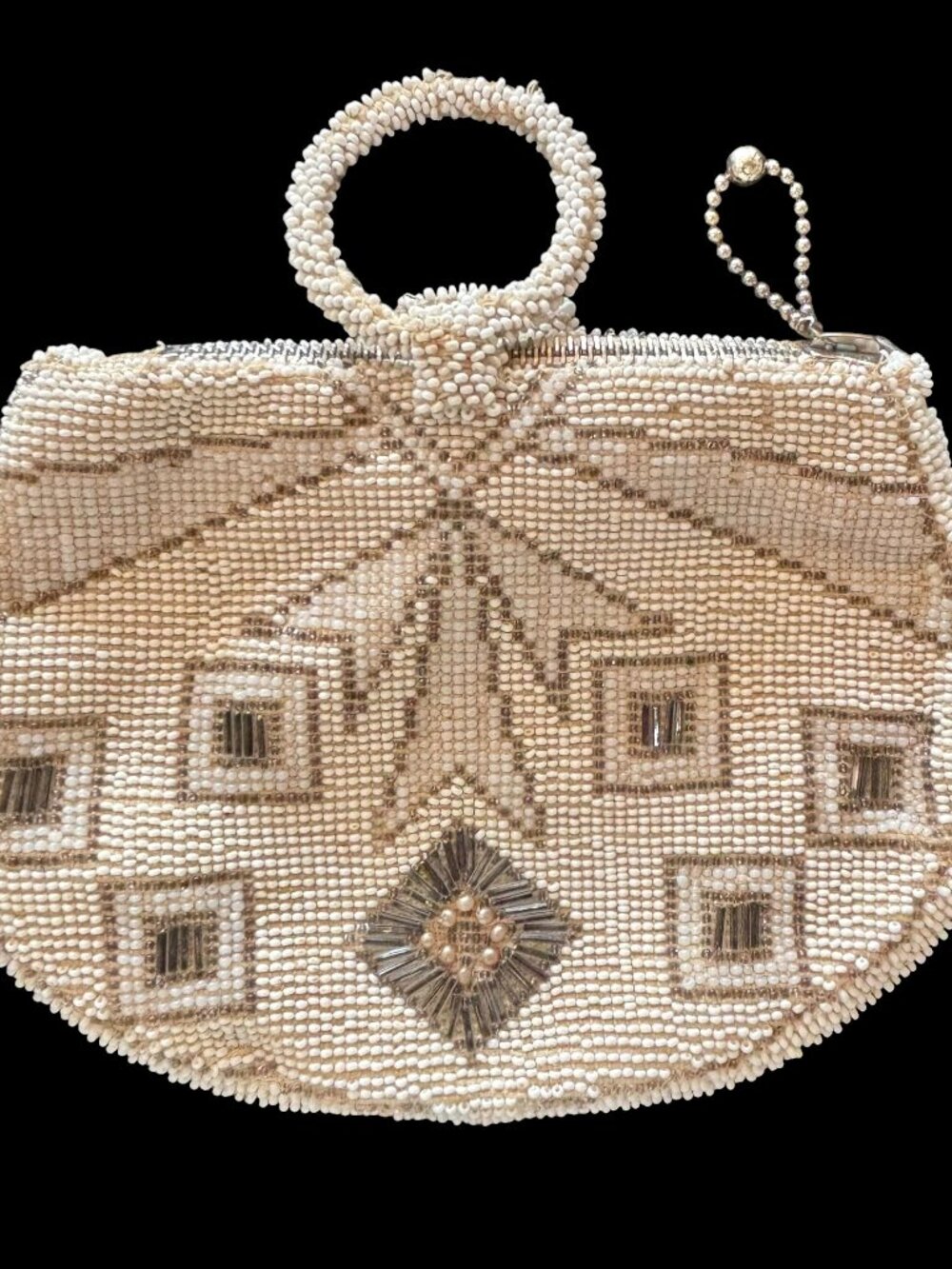 Vintage 1930s Art Deco Beaded Evening Bag Made in Czechoslovakia